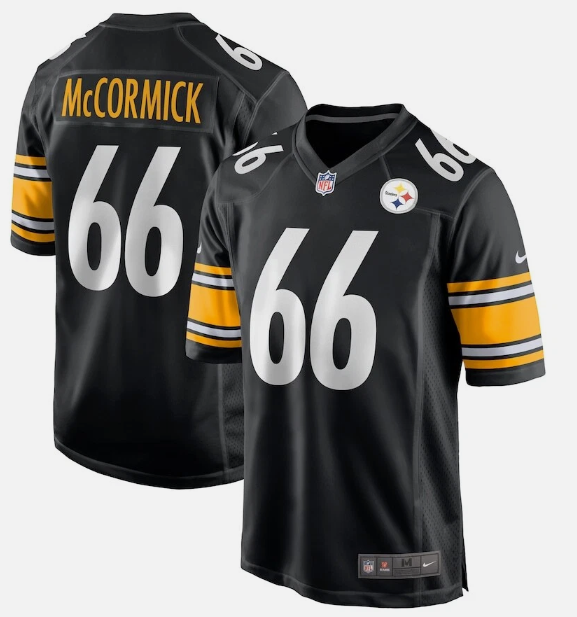 Men's Pittsburgh Steelers #66 Mason McCormick Black Jerseys